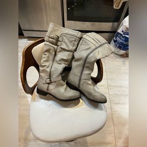 White mountain charcoal high zip up boots women size 7